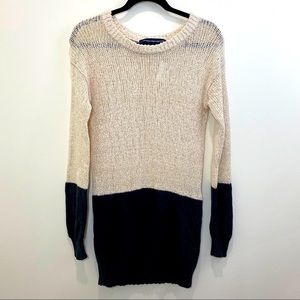 French Connection color block tunic style sweater